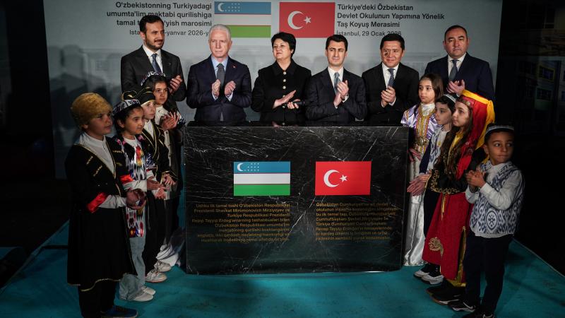 Türkiye’de Özbekistan Devlet Okulu İçin Temel Atma Töreni Düzenlendi
